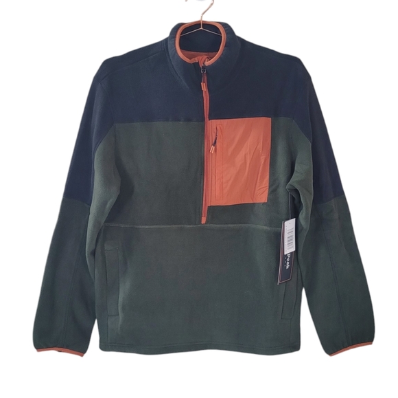 GRAYS PEAK Outdoors Black Evergreen Quarter Zip Fleece Pullover Size M - Picture 1 of 15
